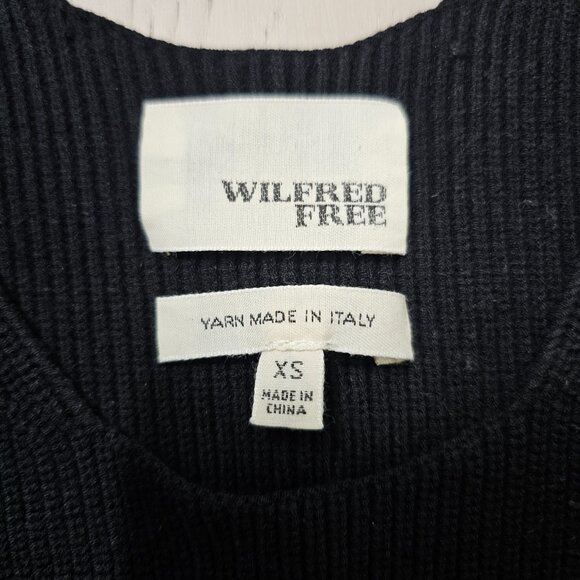 Aritzia Wilfred Free Black Knit Crop Scoop Tank Top, XS - Picture 6 of 7